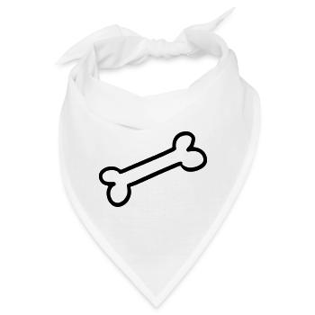 Dog bone Hundeknochen Geschenkidee gift idea - Bandana - Weiß - Vorne