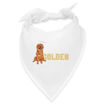 Das Leben ist golden Hund Elternteil. Gift - Bandana - Weiß - Vorne