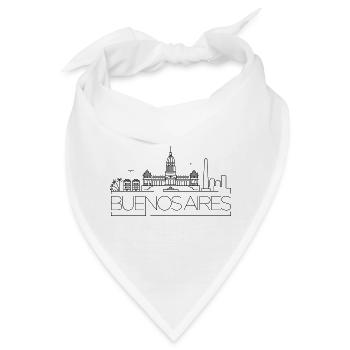 Buenos Aires Minimal Skyline - Bandana - Weiß - Vorne