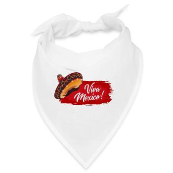 Viva Mexico - Fiesta Party - Bandana - Weiß - Vorne