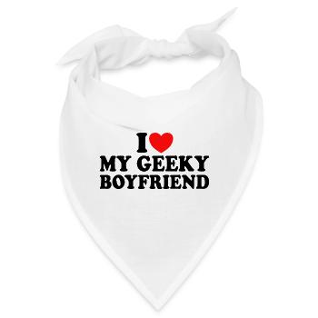 Ich liebe meinen Geek-Freund Ich liebe meinen Geek-Freund - Bandana - Weiß - Vorne