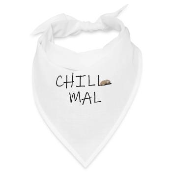Chill mal Faultier - Bandana - Weiß - Vorne