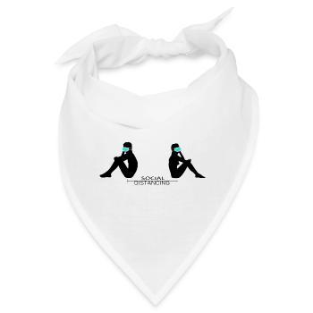 SOZIALE DISTANZIERUNG - Bandana - Weiß - Vorne