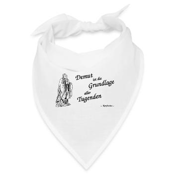 Konfuzius Demut schwarz - Bandana - Weiß - Vorne