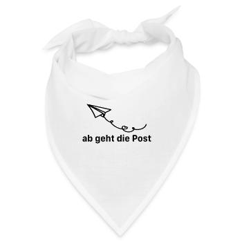 Papierflieger schwarz - Bandana - Weiß - Vorne