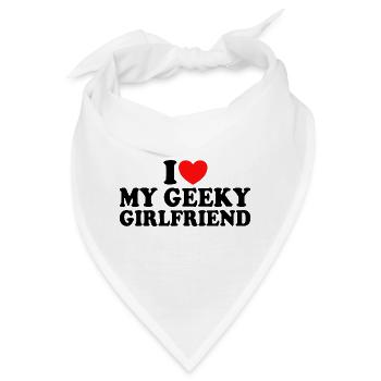 Ich liebe meine Geek-Freundin Ich liebe meine Geek-Freundin - Bandana - Weiß - Vorne
