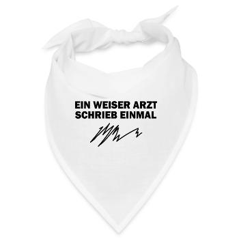 Arzt Geschenk Notarzt Medizin Krankenwagen - Bandana - Weiß - Vorne
