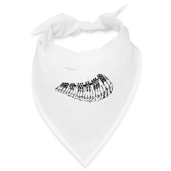 Klavier - Bandana - Weiß - Vorne