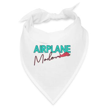 Flugzeug Pilot Fliegen Flugmodus An I Geschenk - Bandana - Weiß - Vorne