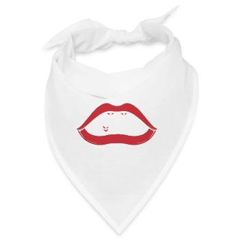 Vampirlippen Maskenbildner Gift - Bandana - Weiß - Vorne