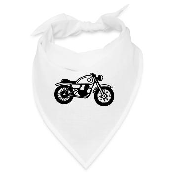 Motorrad - Bandana - Weiß - Vorne