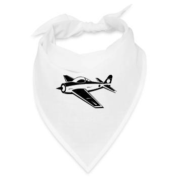 Vintage-Kampfflugzeug - Bandana - Weiß - Vorne