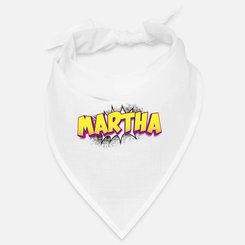 Martha Custom Name Comic Book Style Pop Art, Bandana