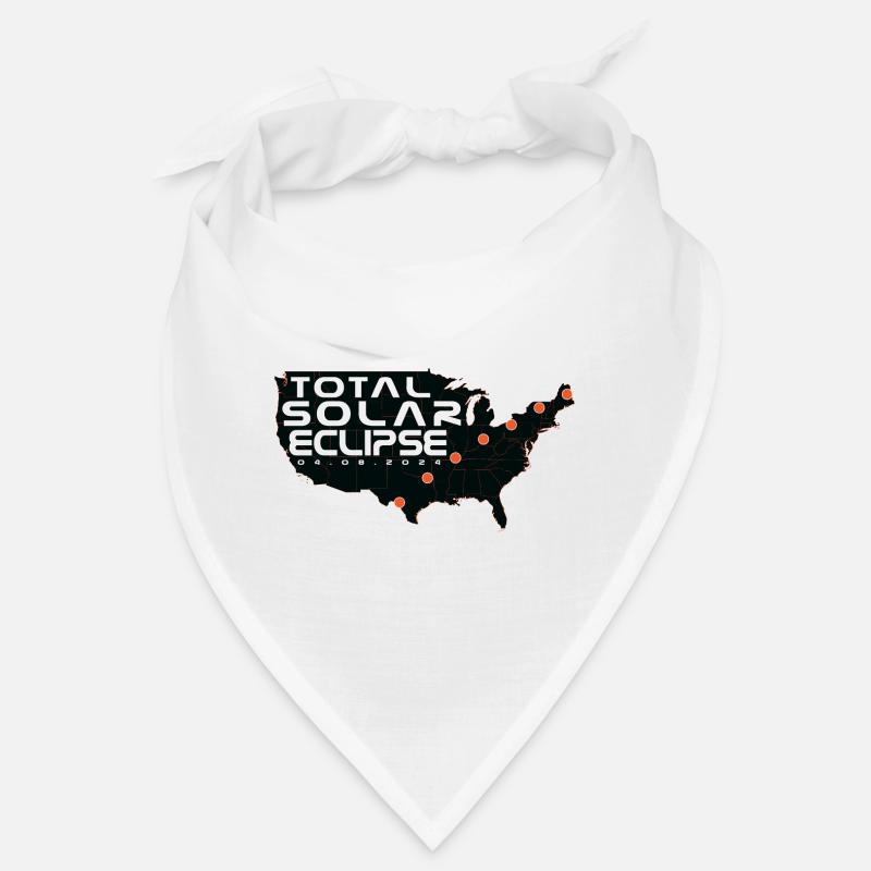 Path of Totality Lover Total Solar Eclipse Map Bandana
