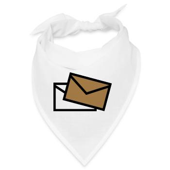 Post - Mail - poste / Brief - letter - lettre - Bandana - Weiß - Vorne