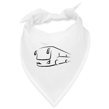 Bus Busfahrer Schulbus Autobus - Bandana - Weiß - Vorne