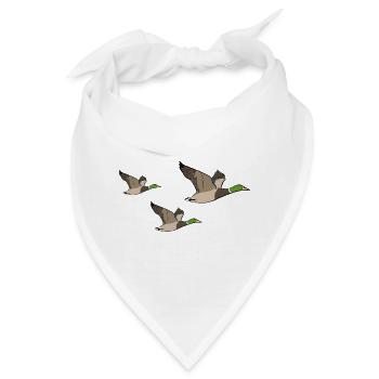 Fliegende Ente Entchen Quak - Bandana - Weiß - Vorne