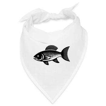 Kleiner Karpfenfisch - Bandana - Weiß - Vorne