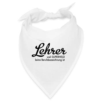 Lehrer - Bandana - Weiß - Vorne