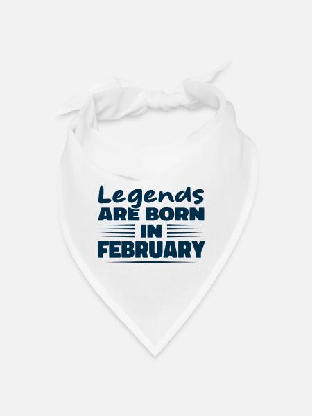 Legenden werden im Februar geboren - Bandana - Weiß - Vorne
