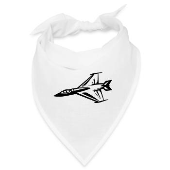 Kampfjet - Bandana - Weiß - Vorne
