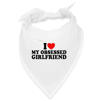 Liebe meine Freundin Ich liebe meine besessene Freundin - Bandana - Weiß - Vorne