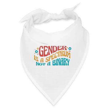 Es gibt mehr als 2 Geschlechter Spektrum nicht binär - Bandana - Weiß - Vorne