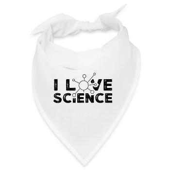 Ich Liebe Wissenschaft Forscher Wissenschaftler - Bandana - Weiß - Vorne