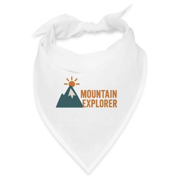 Abenteuerlicher Bergsteiger Motiv - Bandana - Weiß - Vorne