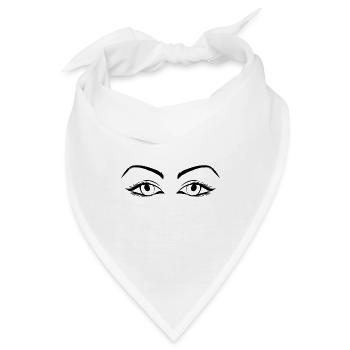 Böse Augen - Bandana - Weiß - Vorne