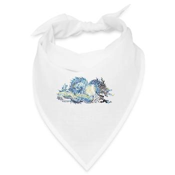 Drache Tatoo - Bandana - Weiß - Vorne