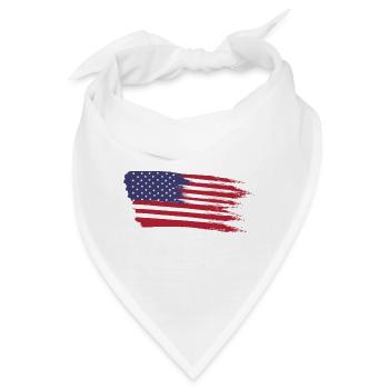USA flagge - Bandana - Weiß - Vorne