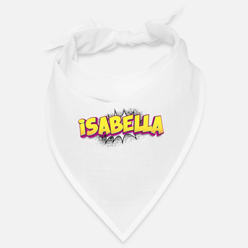 Isabella benutzerdefinierter Name Comic-Stil Pop-Art, Bandana