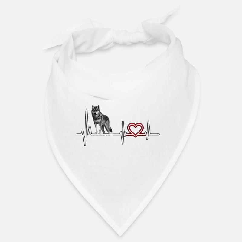 Wolf - Bandana - Weiß
