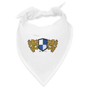 loewen wappen blau weiss - Bandana - Weiß - Vorne