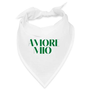 Amore Mio meine Liebe grün Geschenk-Idee Zitat - Bandana - Weiß - Vorne