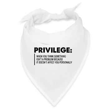 Privileg Bürgerrechte Gleichberechtigung - Bandana - Weiß - Vorne