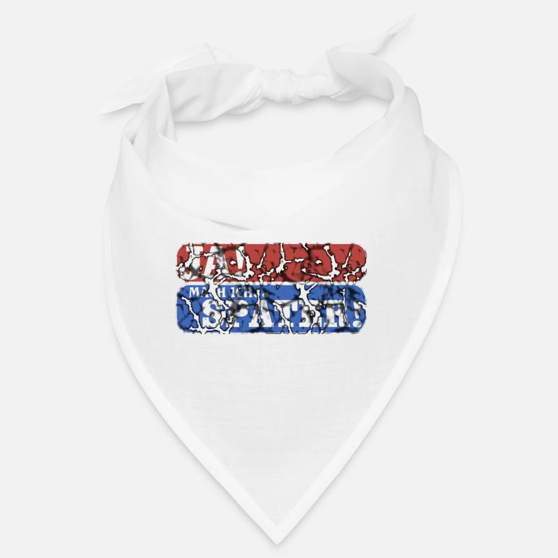 mach ich später rot blau Bandana