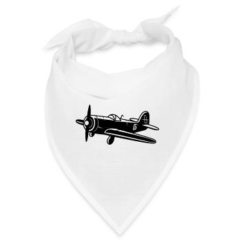 altes Kampfflugzeug - Bandana - Weiß - Vorne