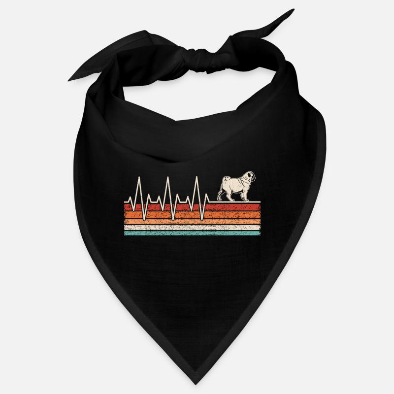 Mops Herzschlag Bandana