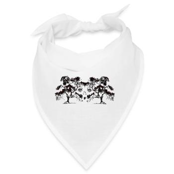 Baum Bäume Botanik Flora Wald Natur - Bandana - Weiß - Vorne