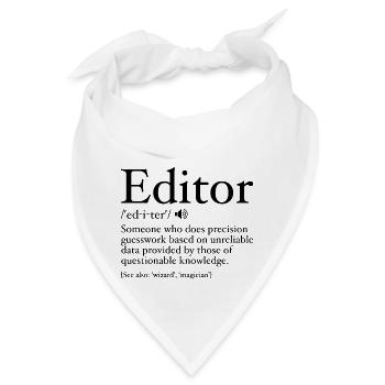 Lustige Editor-Definition Editor-Definition - Editor - Bandana - Weiß - Vorne