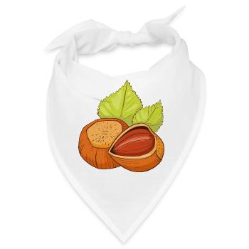 Haselnuss Gemeine Hasel Haselnussstrauch - Bandana - Weiß - Vorne