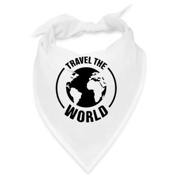 Travel the World Weltenbummler Geschenk - Bandana - Weiß - Vorne