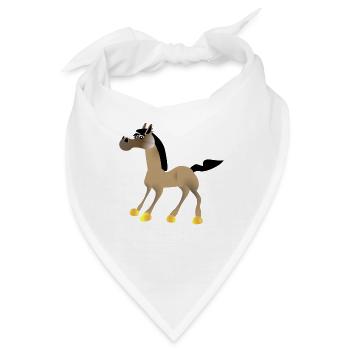 Pferd 01 - Bandana - Weiß - Vorne
