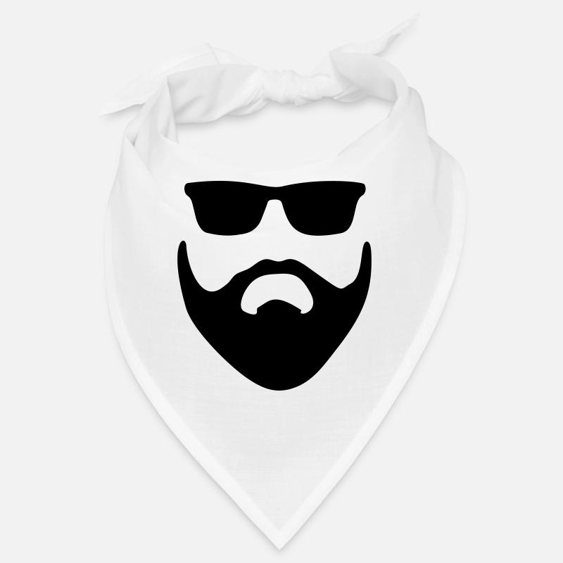Bärtiger Mann mit Sonnenbrille - Bandana - Weiß