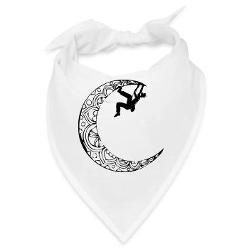 Klettern auf dem Mond - Klettererin auf dem Mond - Bandana - Weiß - Vorne
