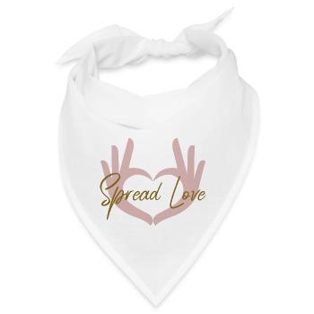 spread love, verbreitet liebe, liebt einander - Bandana - Weiß - Vorne