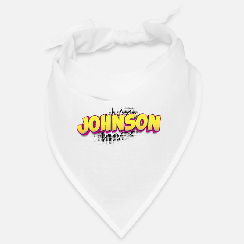Johnson benutzerdefinierter Name Comic-Stil Pop-Art, Bandana