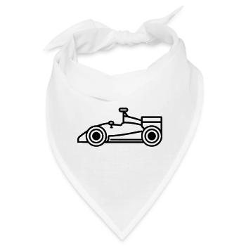 F1-Rennwagen - Bandana - Weiß - Vorne